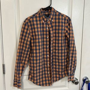 J crew mens plaid button down small slim untucked